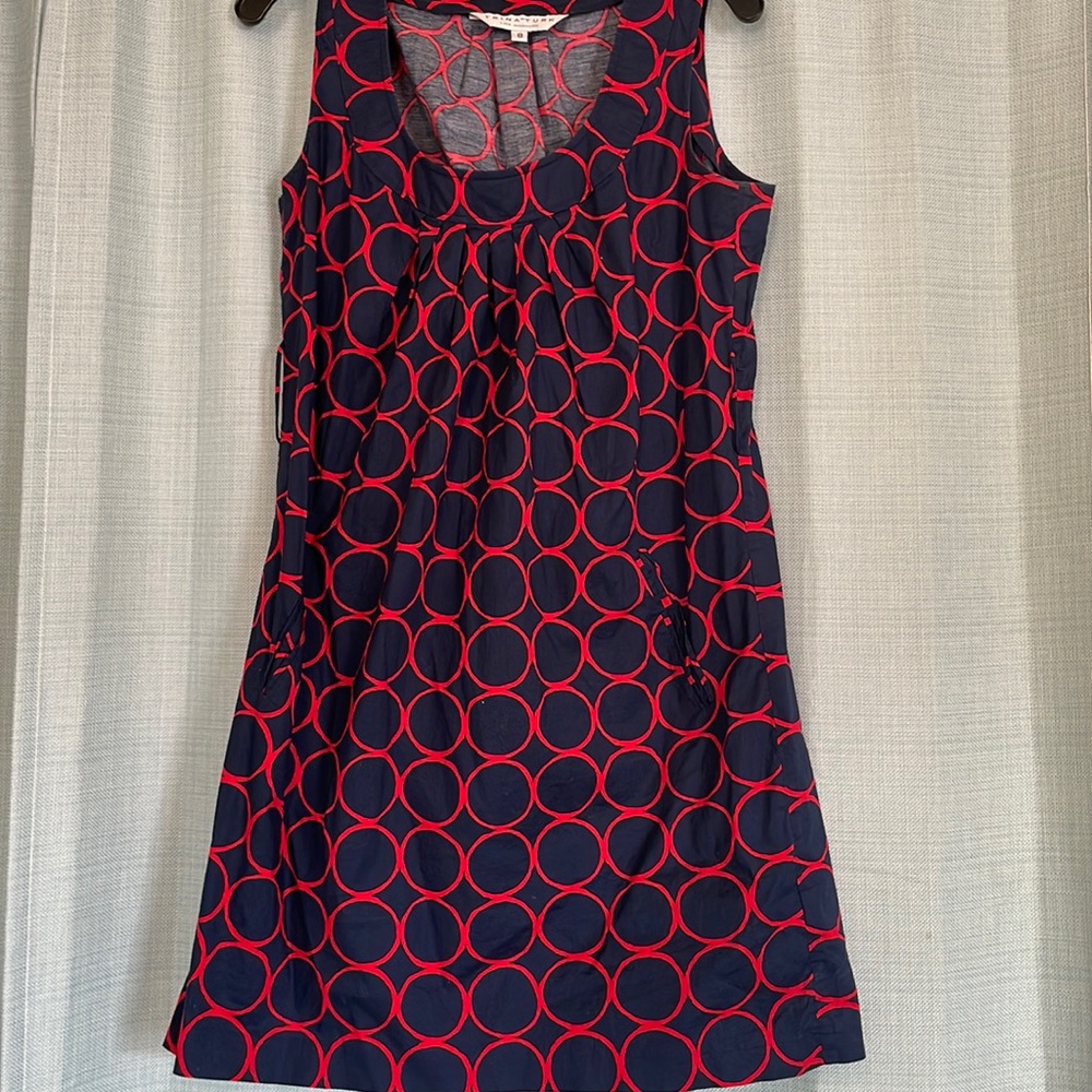 Blue and red Trina Turk mini dress. Size 8